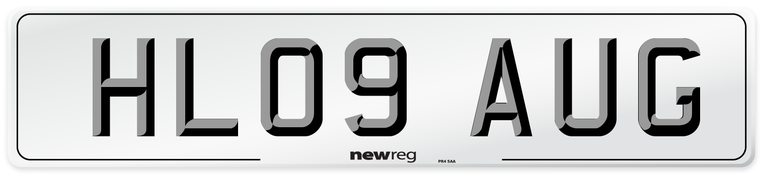 HL09 AUG Number Plate from New Reg